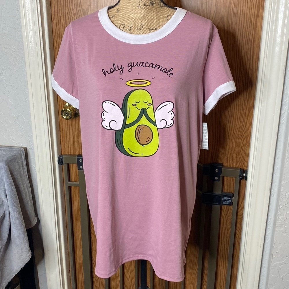 NWT LuLaRoe Liv T Blush Rose Holy Guacamole Avocado Size L